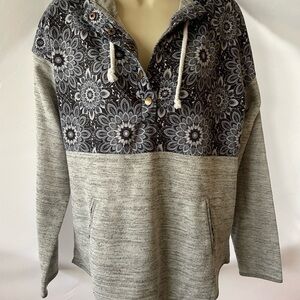 GRAY sweatshirt with floral design
